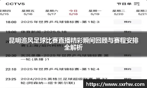 昆明追风足球比赛直播精彩瞬间回顾与赛程安排全解析